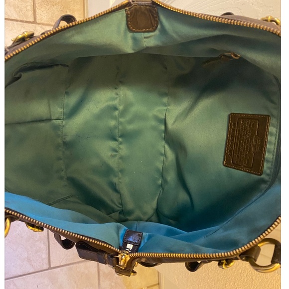 Brown Coach Shoulder/Satchel Leather Handbag with Gold Tone Hardware - Picture 6 of 6